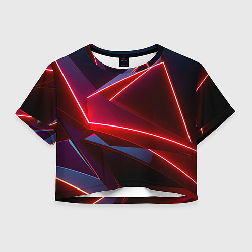 Женский топ Neon laser red / 3D-принт – фото 1