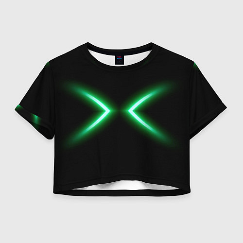 Женский топ Neon green lines / 3D-принт – фото 1
