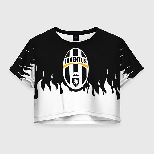 Женский топ Juventus белый огонь / 3D-принт – фото 1