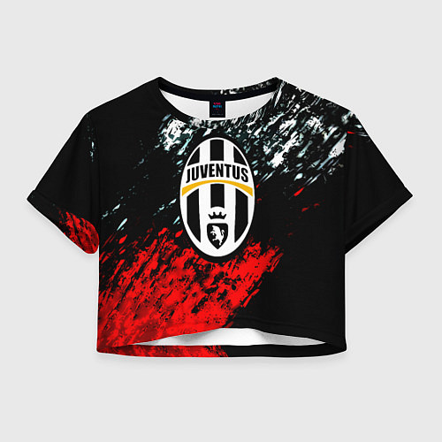 Женский топ Juventus краски штрихи текстура / 3D-принт – фото 1