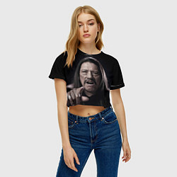 Футболка 3D укороченная женская Danny Trejo, цвет: 3D-принт — фото 2