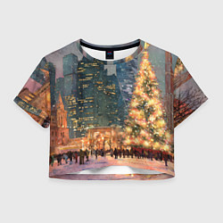 Женский топ Москва - сити и новогодняя елка