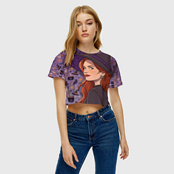Футболка 3D укороченная женская Wich, цвет: 3D-принт — фото 2