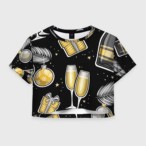 Женский топ Новогодний вайб / 3D-принт – фото 1