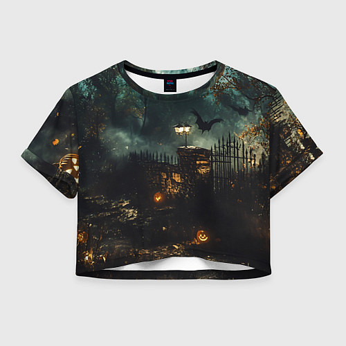 Женский топ Ночь тыкв и теней / 3D-принт – фото 1