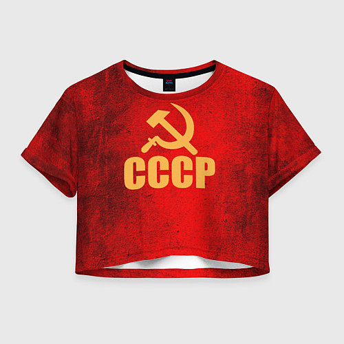 Женский топ СССР - символика / 3D-принт – фото 1