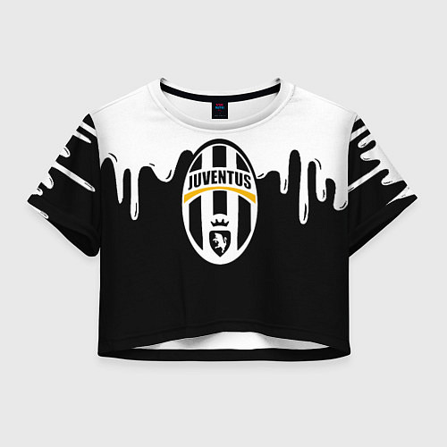 Женский топ Juventus капли красок / 3D-принт – фото 1