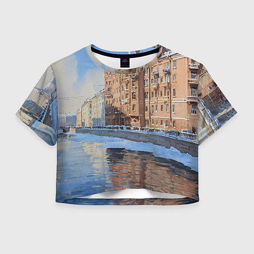 Женский топ Зимний Санкт-Петербург / 3D-принт – фото 1