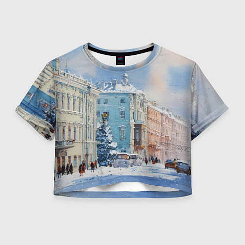 Женский топ Зимний Питер / 3D-принт – фото 1