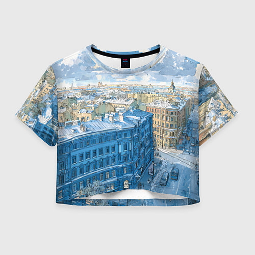 Женский топ Зимний утренний Питер / 3D-принт – фото 1