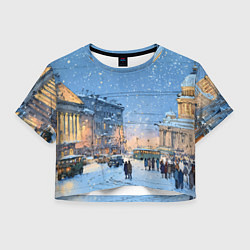 Женский топ Снежный новогодний Питер