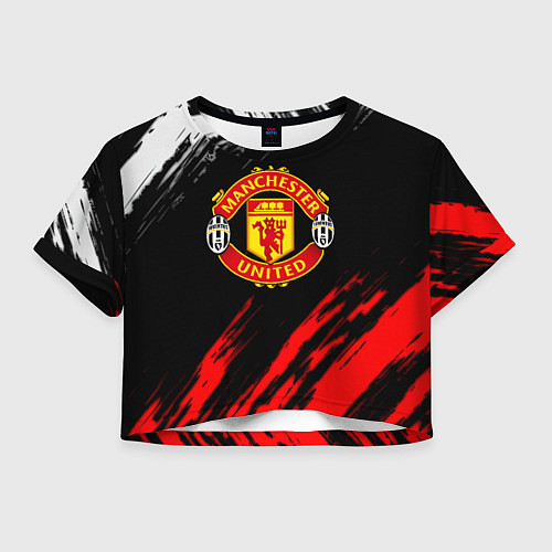 Женский топ Манчестер Юнайтед x Ювентус краски / 3D-принт – фото 1