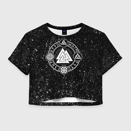 Женский топ Валькнут и символы в круге / 3D-принт – фото 1