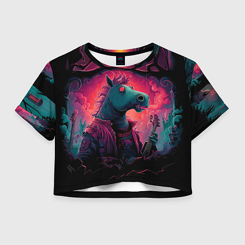 Женский топ Лошадь рок стиль / 3D-принт – фото 1