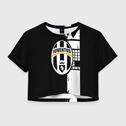 Женский топ Ювентус геометрия белая / 3D-принт – фото 1