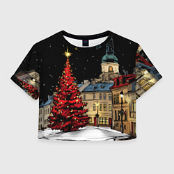 Женский топ Красная новогодняя елка
