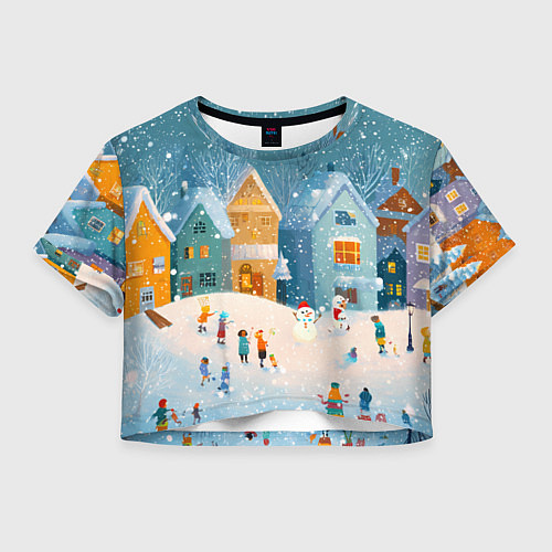 Женский топ Новогодние каникулы / 3D-принт – фото 1