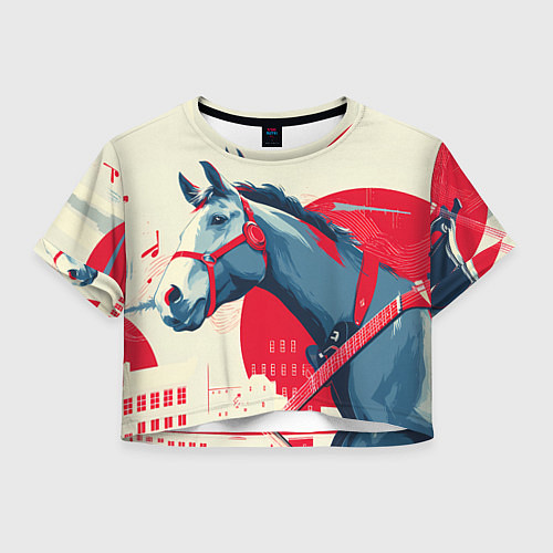 Женский топ Лошадь в абстрактном стиле / 3D-принт – фото 1