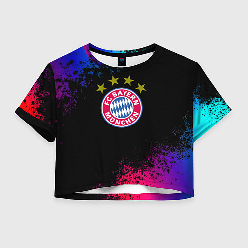 Женский топ Бавария Мюнхен краски неон градиент / 3D-принт – фото 1