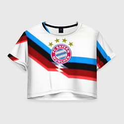 Футболка 3D укороченная женская Бавария Мюнхен геометрия спорт, цвет: 3D-принт