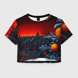 Женский топ Новый год в ночном городе