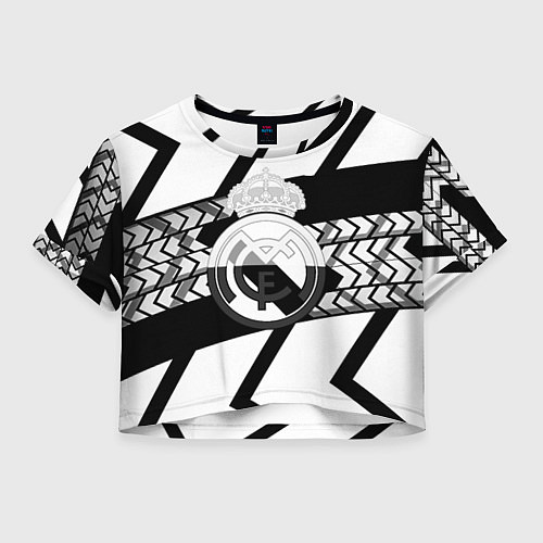 Женский топ Реал Мадрид краски полосы / 3D-принт – фото 1