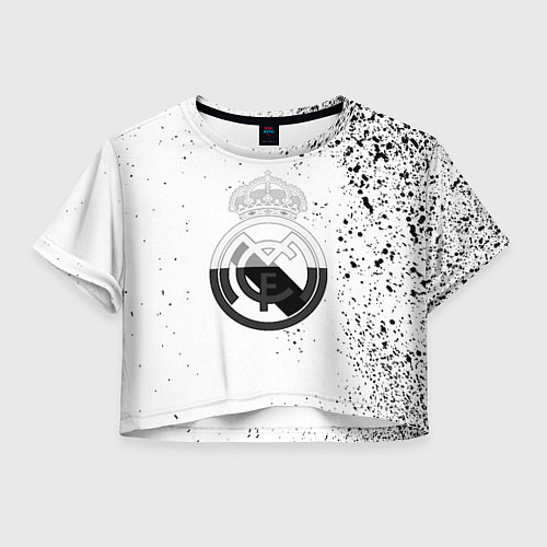 Женский топ Реал Мадрид черно белые краски / 3D-принт – фото 1