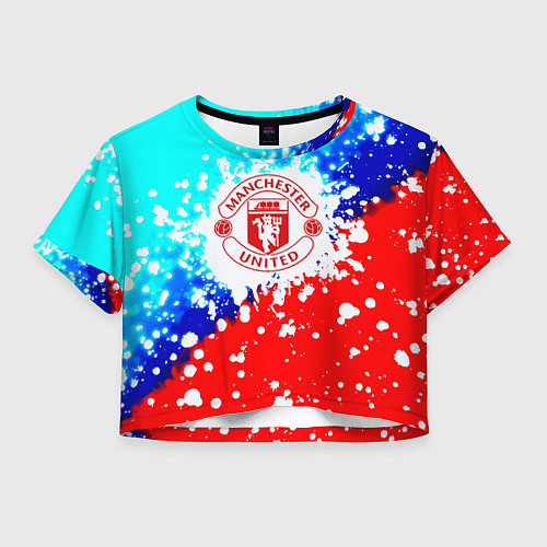Женский топ Манчестер Юнайтед неон / 3D-принт – фото 1
