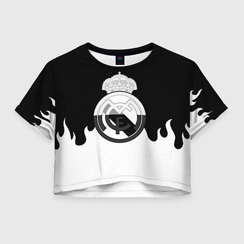 Женский топ Реал Мадрид огонь белый / 3D-принт – фото 1