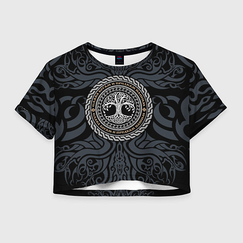 Женский топ Древо жизни в орнаменте - слава богам и предкам / 3D-принт – фото 1