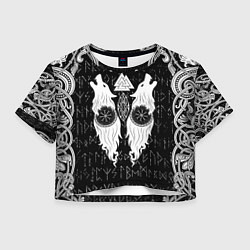 Женский топ Волки воины с символикой