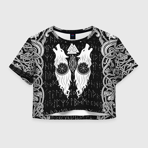 Женский топ Волки воины с символикой / 3D-принт – фото 1