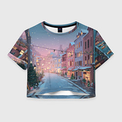 Женский топ Новогодняя улица