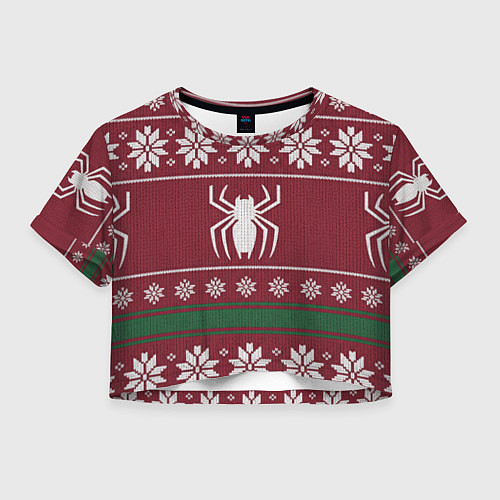 Женский топ Рождественский свитер Человека паука / 3D-принт – фото 1