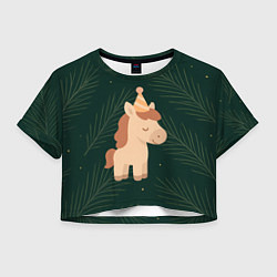 Женский топ Милая лошадка с колпаком