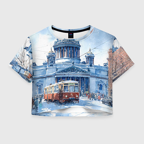 Женский топ Снежный Санкт-Петербург / 3D-принт – фото 1