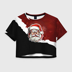 Женский топ Злой дед мороз красный и черный