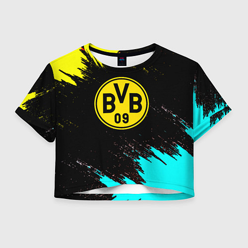 Женский топ Borussia краски штрихи / 3D-принт – фото 1
