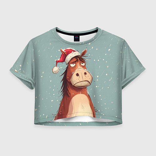 Женский топ Недовольная лошадка / 3D-принт – фото 1