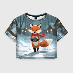 Женский топ Лисичка с подарком зимой