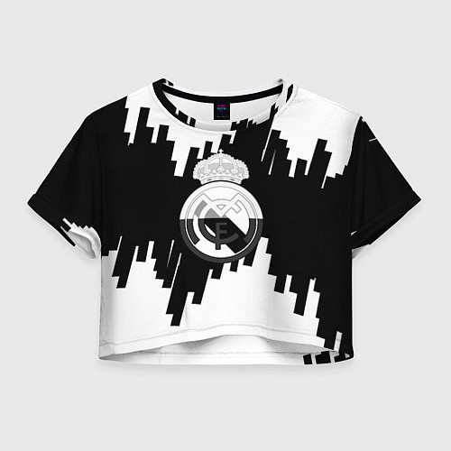 Женский топ Реал Мадрид белая геометрия / 3D-принт – фото 1