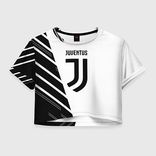 Женский топ Ювентус полосы геометрия текстура / 3D-принт – фото 1