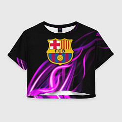 Женский топ Барселона неоновый огонь текстура