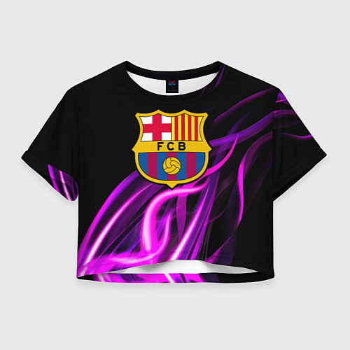 Женский топ Барселона неоновый огонь текстура / 3D-принт – фото 1