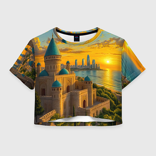 Женский топ Баку сплетение эпох на закате / 3D-принт – фото 1