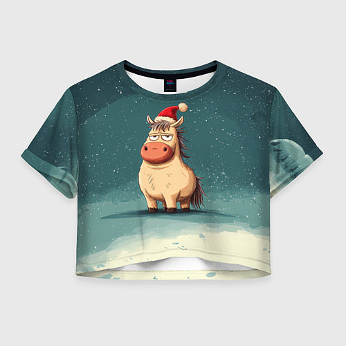 Женский топ Забавная мем - лошадка / 3D-принт – фото 1