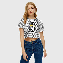 Футболка 3D укороченная женская Ювентус x Фаркрай паттерн, цвет: 3D-принт — фото 2