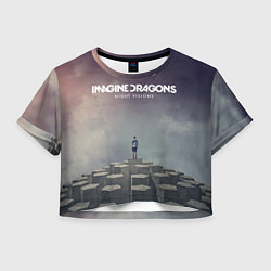 Футболка 3D укороченная женская Imagine Dragons: Night Visions, цвет: 3D-принт