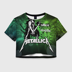 Футболка 3D укороченная женская Metallica: Robert Trujillo, цвет: 3D-принт