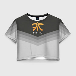 Футболка 3D укороченная женская Fnatic Uniform, цвет: 3D-принт